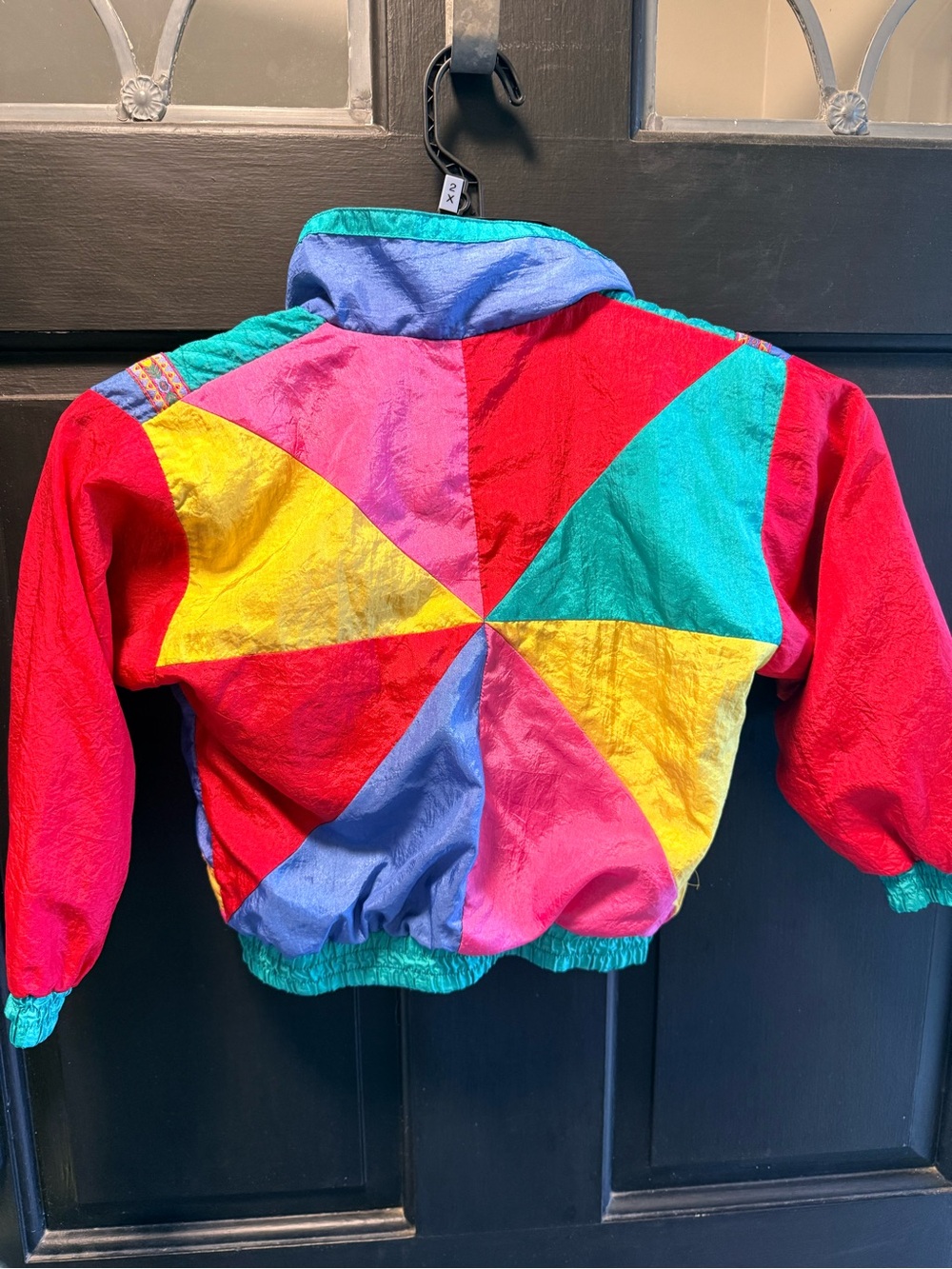 VINTAGE Avon Teal and Pink Colorblock Jacket - Picture 7 of 9